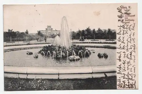 Wien Maria Josefa park artillerie arsenal. jahr 1906