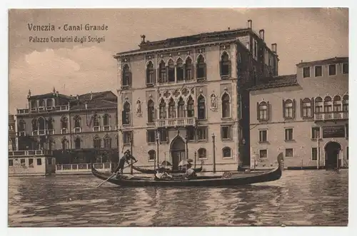 Venezia Canal Grande. Palazzo Contarini dagli Scrigni. jahr 1912