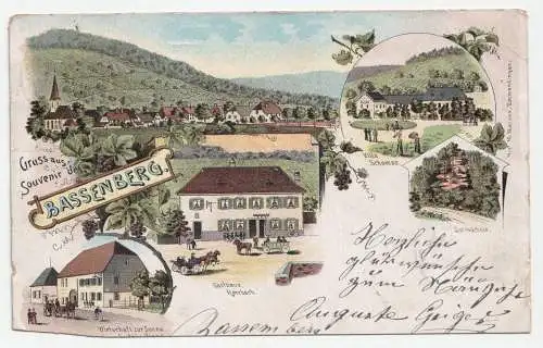 Gruss aus Souvenir de Bassenberg. an 1899.