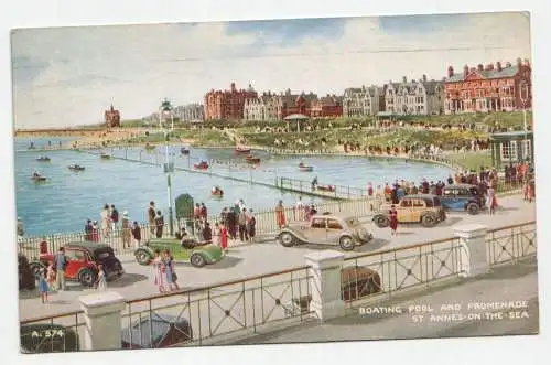 Boating Pool and Promenade St. Annes on the sea