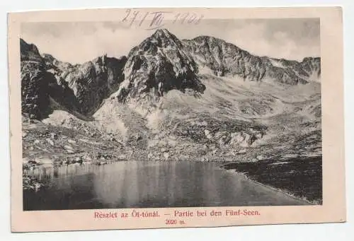 Reszlet az Öt-tonal. Partie bei den Fünf-Seen. jahr 1908