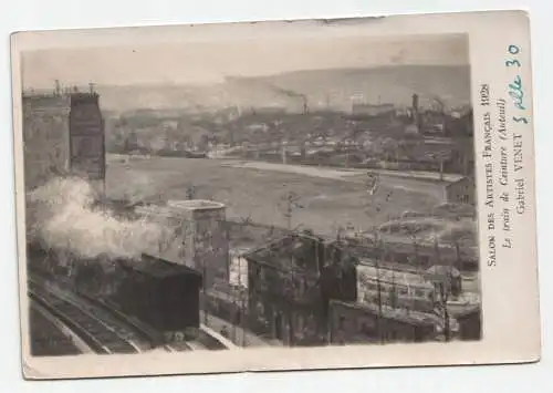 Salon des Artistes Francais 1928. Le train de Ceinture (Auteuil).