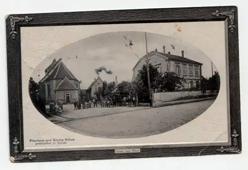 Gruss aus Illfurt. Pfarrhaus und Kirche Illfurt presbytere et Eglise.