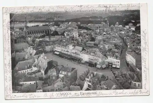 Mons. Panorama. Feldpost. jahr 1917