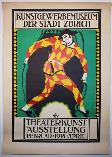 JUGENDSTIL-PLAKAT THEATERKUNST Roesch, Kunstgewerbemuseum der Stadt Zürich 1914