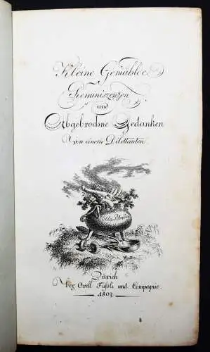 Hess. Kleine Gemählde - 1802 ERSTE AUSGABE