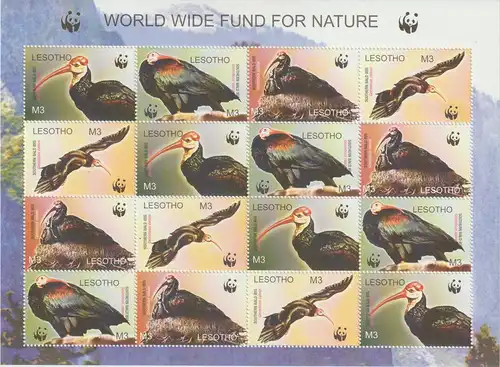 Lesotho WWF Große Vögel  Kleinbogen
