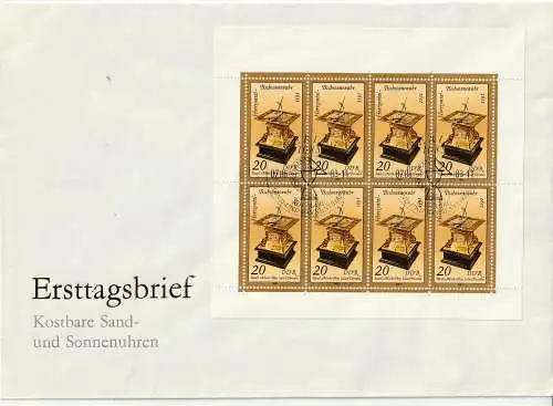 DDR, FDC Kleinbogen "Sonnenuhr"