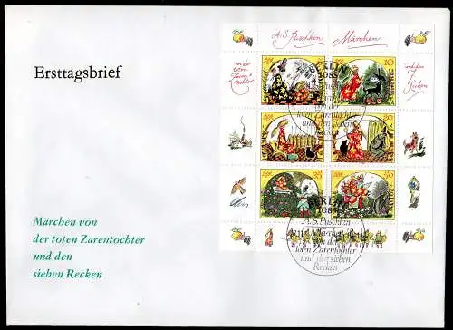 DDR, FDC  Kleinbogen "Märchen von der toten Zarentochter"