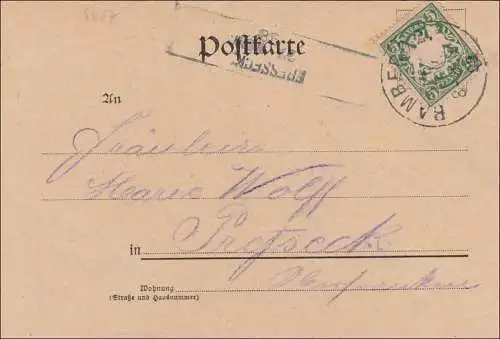 Bayern: 1898, Postkarte aus Bamberg - Fresseck