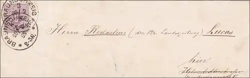Lettre de la ville de Braunschweig 1885