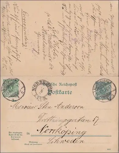 Affaire entière de Nordhausen à Suède 1896