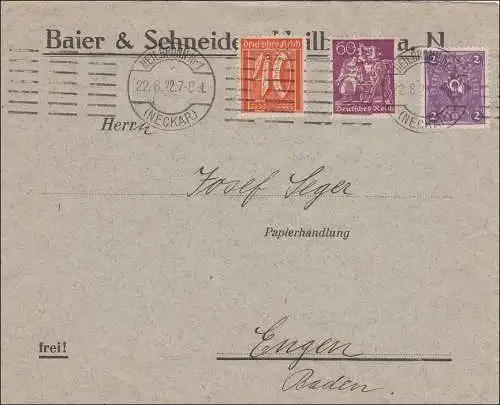 Inflation: Lettre de Heilbronn le 22.8.1922