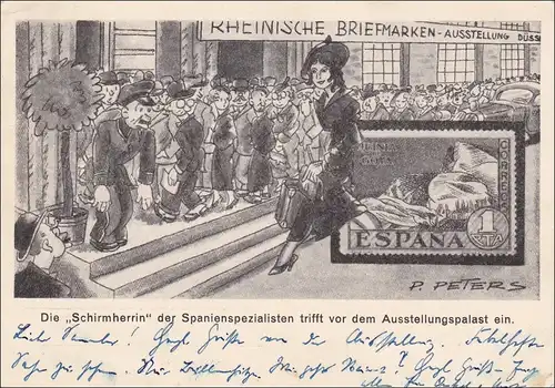 Toute l'affaire Rheinische Timbresexposition Düsseldorf 1936 avec cachet spécial