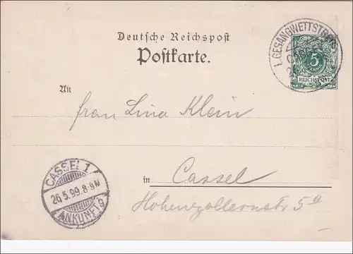 Affaire entière de la comédie de chants de Noël 1899 Salle des chanteurs Cassel/Kassel,