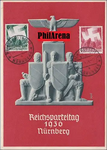 Proganda Carte: Journée du Parti Reich 1936 Nuremberg