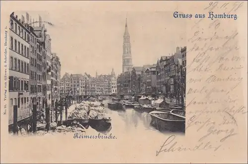 Ansichtskarte AK: Gruss aus Hamburg 1898
