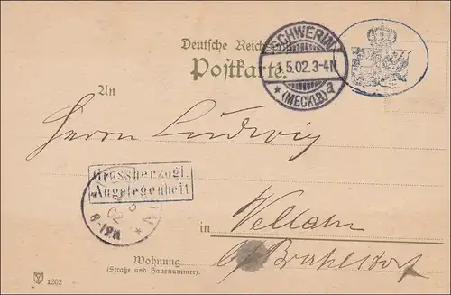 Grossherzogliche Angelegenheit von Schwerin 1902 nach Veltaun