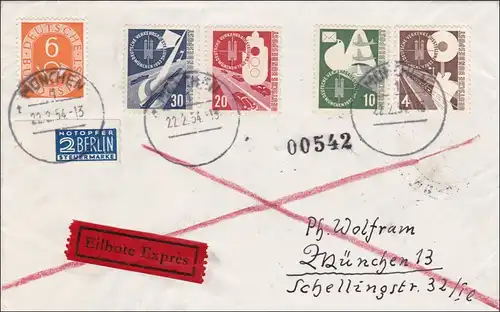 Lettre éolien 1954 de Munich. .