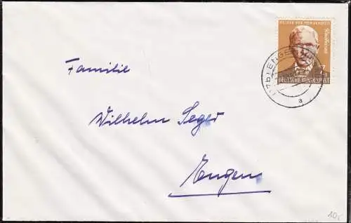 Lettre de 1958 d'Engen. .