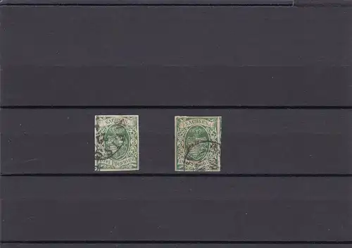 Saxe: MiNr. 2 II a et b, cacheté, signature BPP