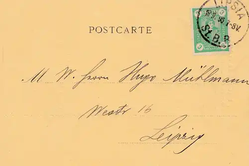 95: Lipsia: Stadt-Brief Beförderung-Marchand de timbres  London