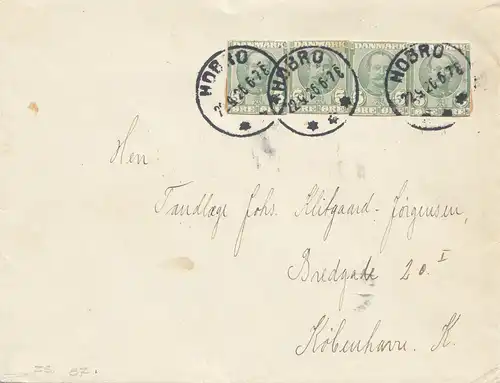 Danemark: Lettre de Hobro en 1926