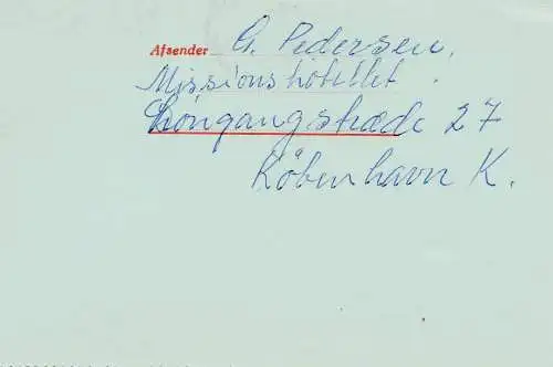 Danemark: lettre de Copenhague à Oslo en 1964 avec texte