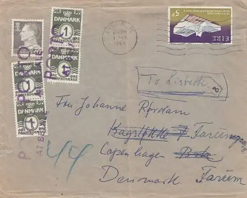 Danemark: 1964: Lettre à Copenhague. .