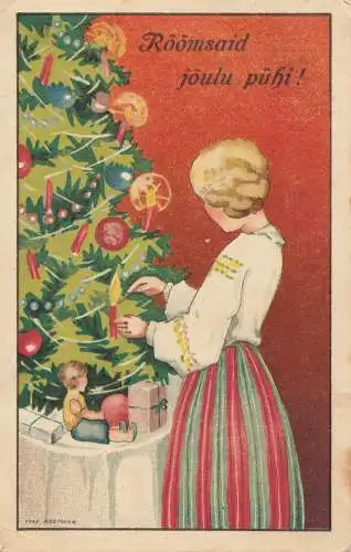 Estonie: 1933: carte de Noël Torma