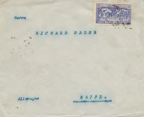 Grèce: 1907: Lettre du Pirée à Mayence