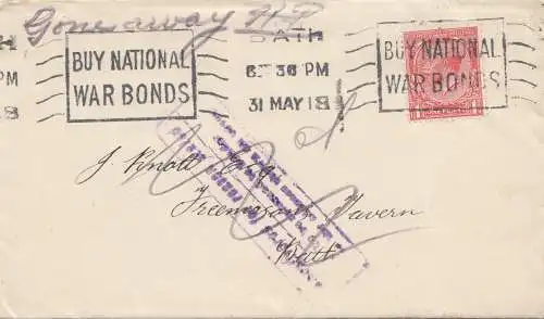 Angleterre: 1918: Lettre et chèque - Buy national Bonds