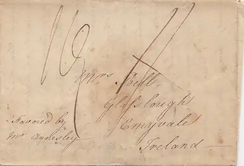 Angleterre: 1816: Lettre pour l'Irlande