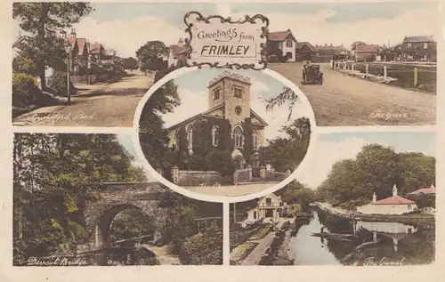 Angleterre: Carte de Frimley après Londres