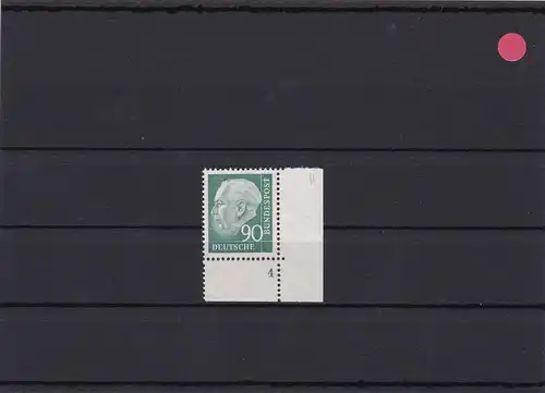 BRD: MiNr. 265FN 4 Heuss, postfrisch, v-Papier