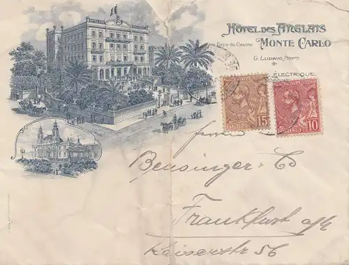Monaco: 1907: Brief nach Frankfurt