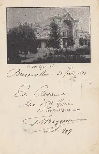 Pays-Bas: 1897: Briefkaart Bergen vers Munich