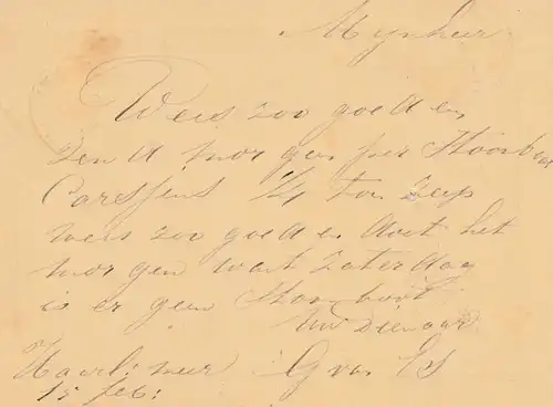 Pays-Bas: 1877: Affaire entière Briefkaart après Amtellen