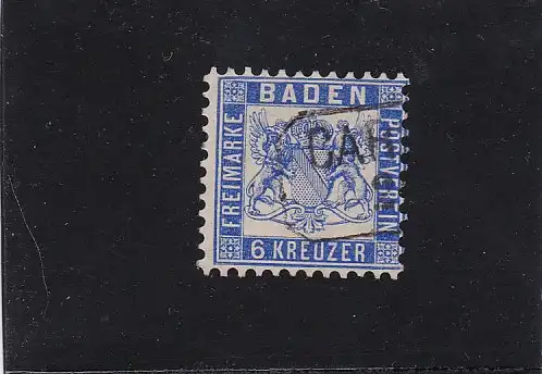 Baden: MiNr. 19 ab, gestempelt, BPP Attest