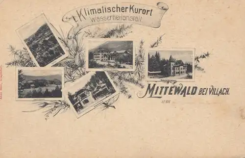 Österreich: Ansichtskarte Mittewald bei Villach