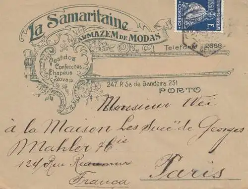 Portugal: Lettre de Samaritaine Porto à Paris