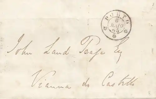 Portugal: 1885 Lettre de Porto. .