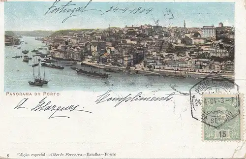 Portugal: 1904 Ansichtskarte Porto nach München