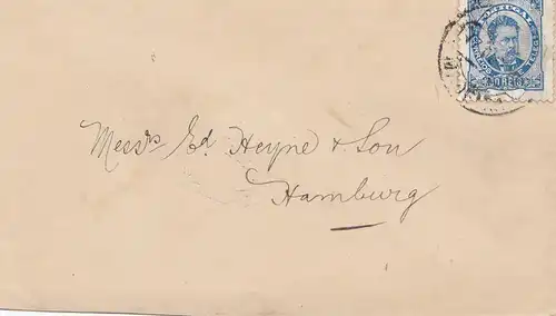 Portugal: 1888: Lettre de Madère à Hambourg