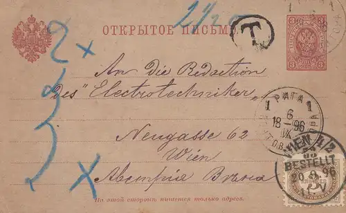 Russie: 1896: Tout ce qui est à payer à Vienne