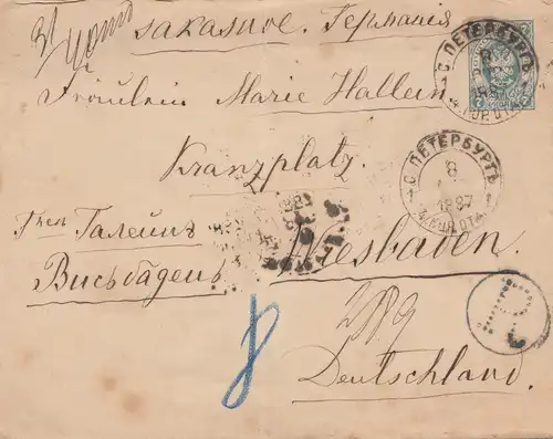 Russland: 1887: Brief nach Wiesbaden