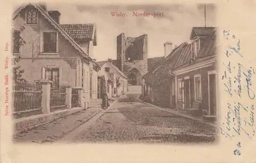 Suède: 1903: Carte de Wisby après Stockholm