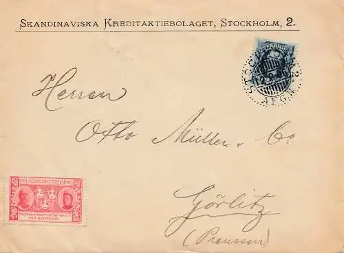 Schweden: 1906: Brief von Stockholm nach Görlitz