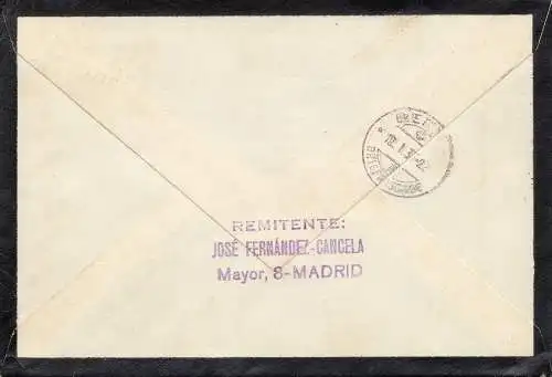 Espagne: 1935: Lettre recommandé Madrid à Berne