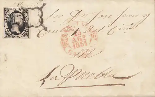 Spanien: 1851: Brief 